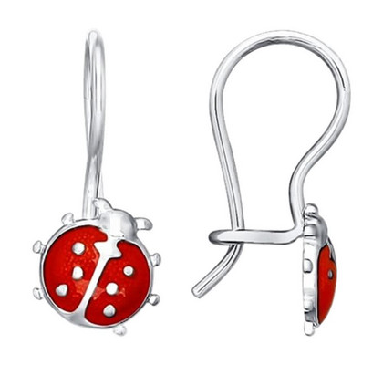 Серьги из серебра с эмалью