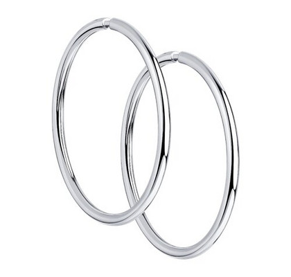 Серьги конго из серебра